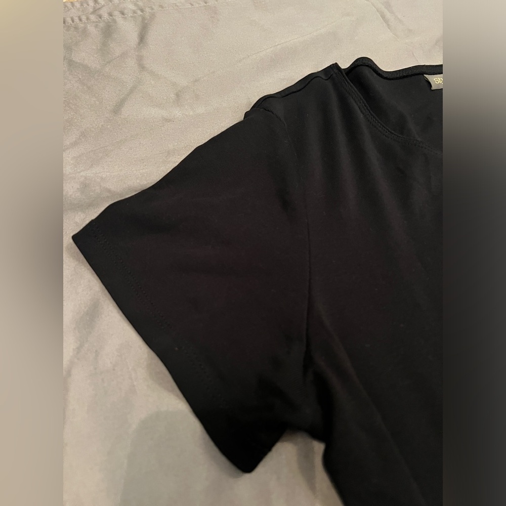 Style & Co. Black Short Sleeve Tee - Picture 3 of 4